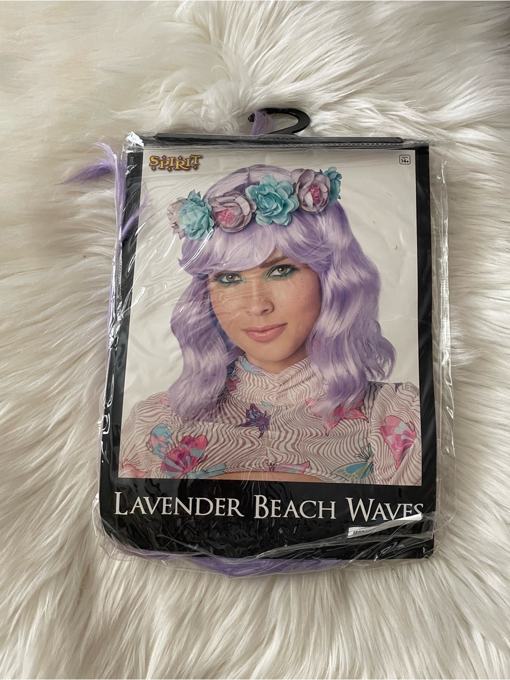 Spirit Lavender Beach Wave Wig with Soft Pastel Hue
